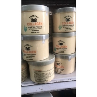 kem hấp + ủ tóc phục hồi topbest colagen 500ml mới