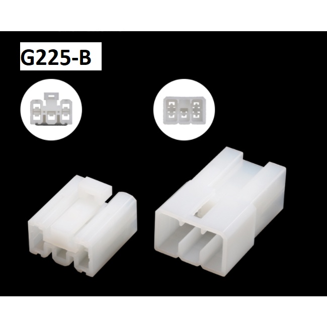 G225-Giắc cắm kết nối ô tô màu trắng 3mm 5 lỗ