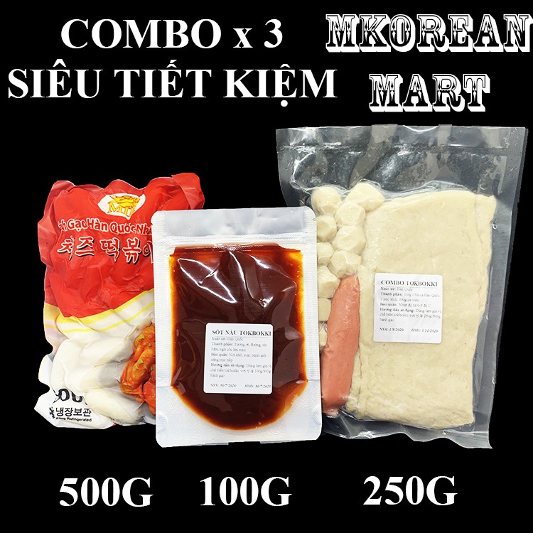 Combo 500g Bánh Gạo Nhân Phô Mai Mir + 100g Sốt + 250g Chả Cá, Xúc Xích, Cá Viên