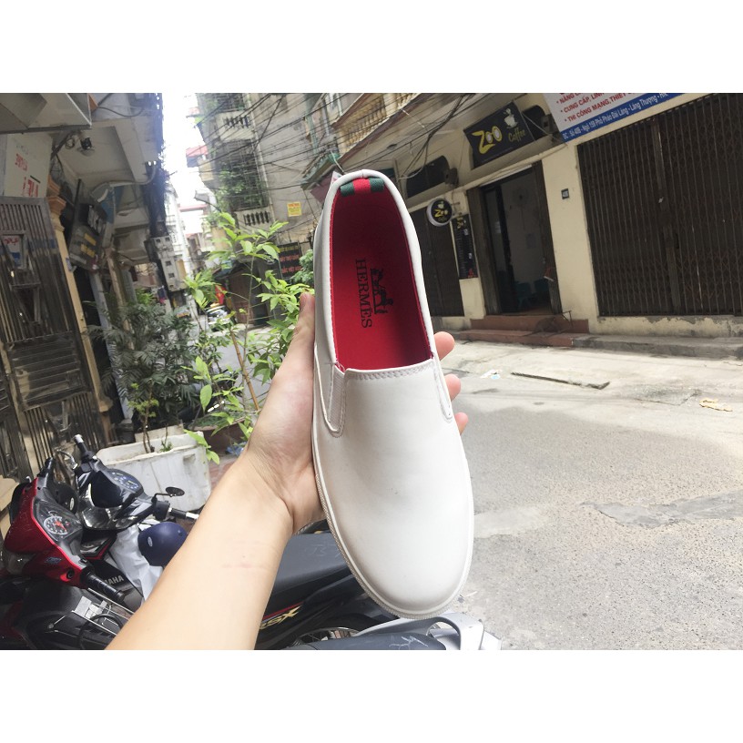 Giày Slip On Nam Aroti Đế Khâu Chắc Chắn Phong Cách Đơn Giản Màu Trắng - M498-TRANG +L-TRANG | BigBuy360 - bigbuy360.vn