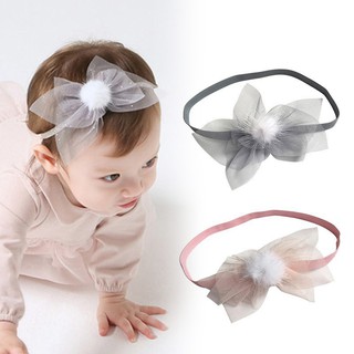 Băng đô cotton mềm mại trang trí nơ vải ruy băng xinh xắn cho bé