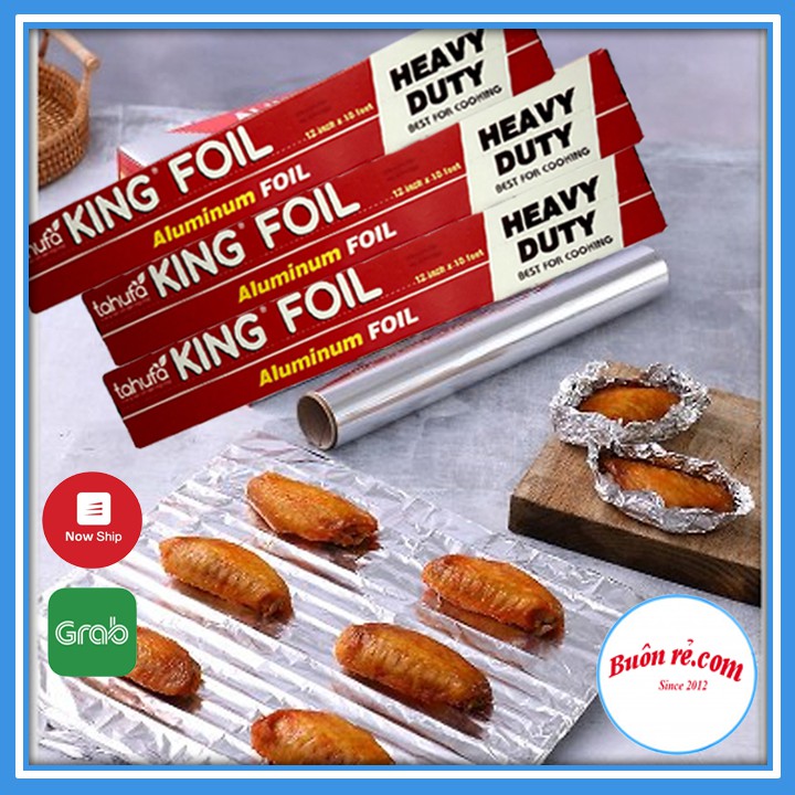 [Mã SKAMPUSH9 giảm 10% đơn 200K] 1 cuộn giấy nướng bạc KING FOIL Tahufa Tiện Dụng 00461