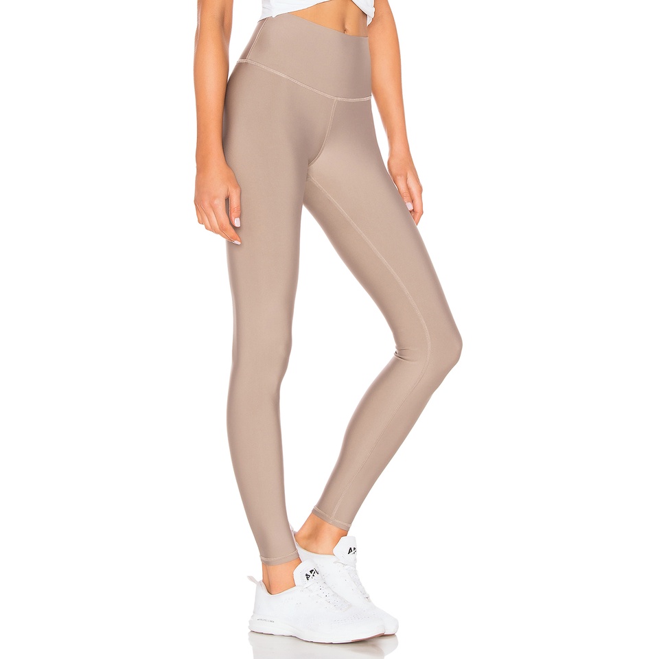 Quần dài Legging trơn bóng màu Nâu nhạt Just Feel Free- H2780