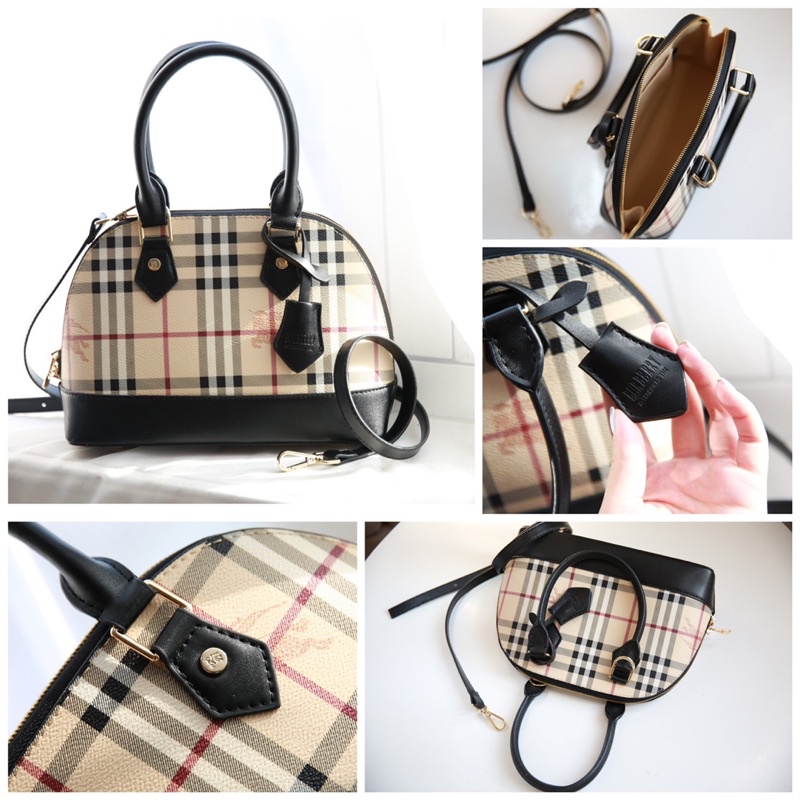 Túi hến Burberry size 25cm fullbillbox nguyên seal viền đen form quá đẹp