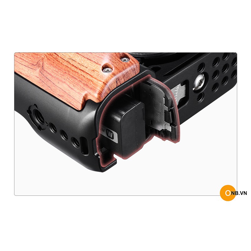 Uurig Cage Khung máy ảnh Sony A6300 A6400 kèm báng gỗ 2021