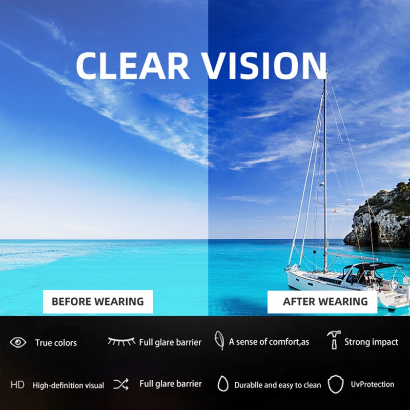 Tròng Kính Phân Cực Dạng Kẹp Có Thể Lật Lên Dùng Cho Lái Xe Ban Đêm