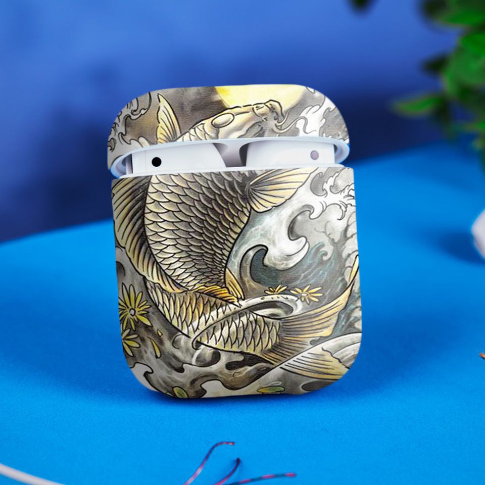 Miếng dán skin cho AirPods in hình thiết kế - Cá Chép [AirPods 1 / 2 / pro]