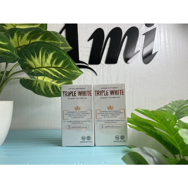 Viên uống trắng da Triple White.Viên uống trắng da chống nắng Hot nhất 2021