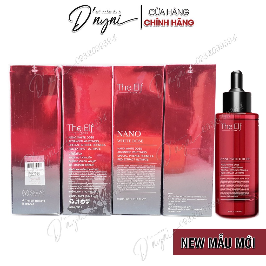 Serum Truyền Trắng Mờ Thâm Sẹo The Elf Nano White Dose 60 mL Thái Lan - Serum Dưỡng Trắng The Elf Thái Lan