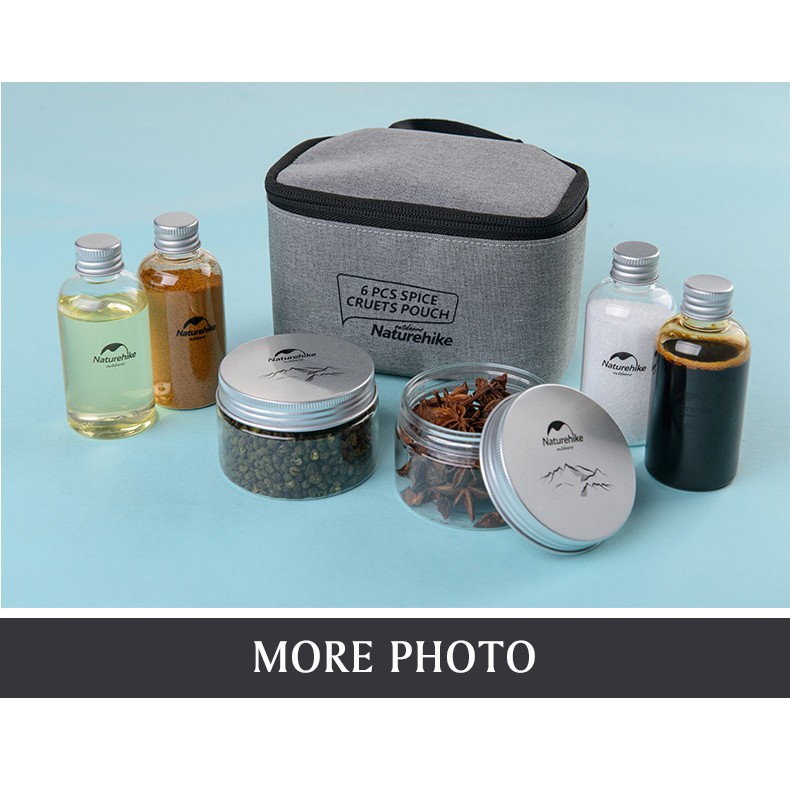 |CHÍNH HÃNG] BỘ LỌ ĐỰNG GIA VỊ NẤU ĂN DÃ NGOẠI NATUREHIKE NH17T011-P | BigBuy360 - bigbuy360.vn