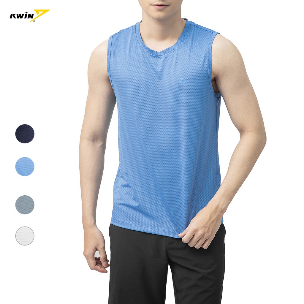 Áo ba lỗ nam, tanktop tập gym Kwin 4 màu trẻ trung phong cách, chất co giãn, mềm mại - ITT004S1