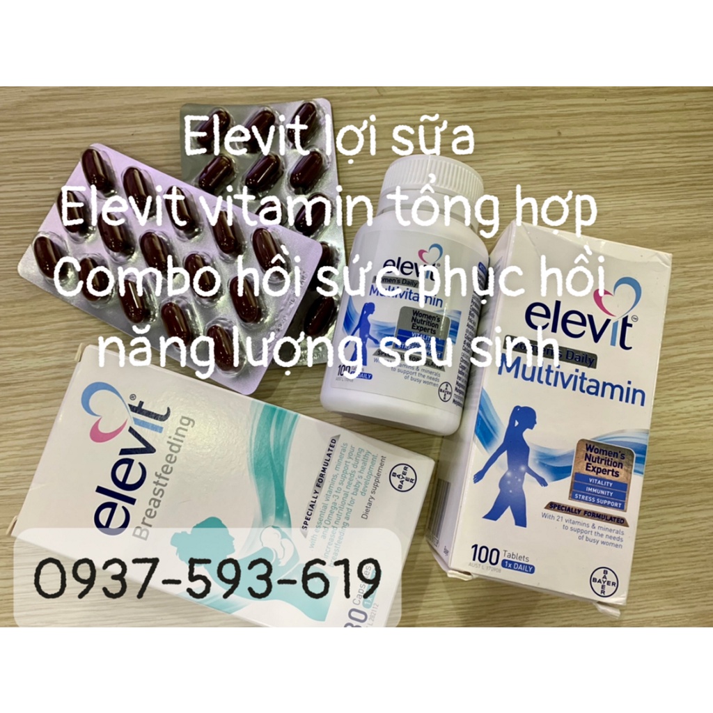 [Hàng chuẩn Úc] ELEVIT COMBO DƯỠNG SỨC CHO MẸ SAU SINH