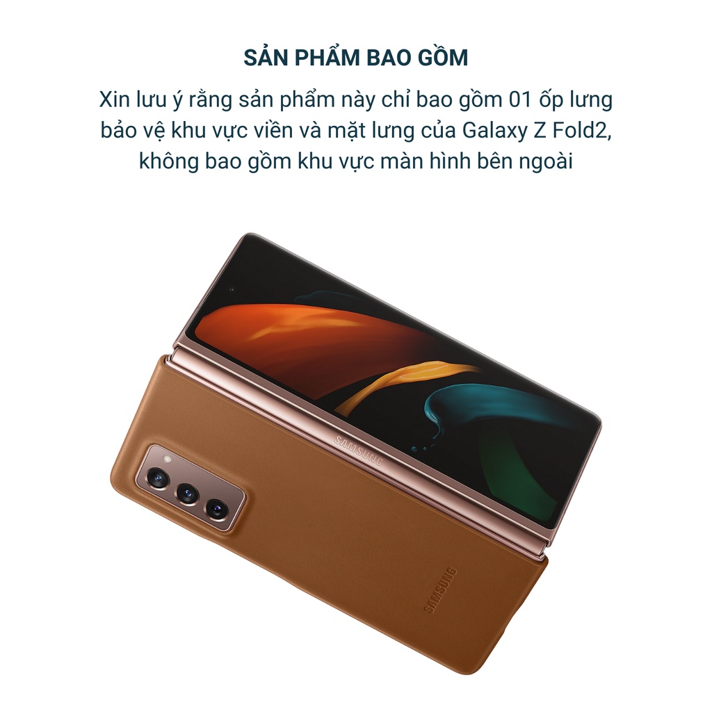 Ốp lưng Leather Cover cho Galaxy Z Fold 2