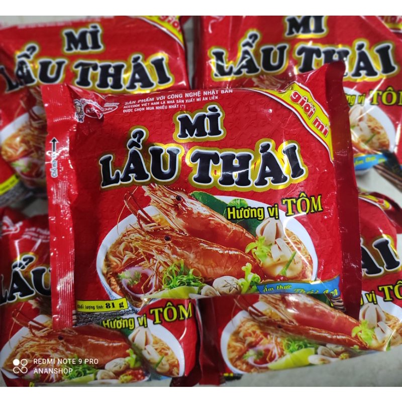 Combo 5 gói mì Lẩu thái tôm Acecook gói 81g