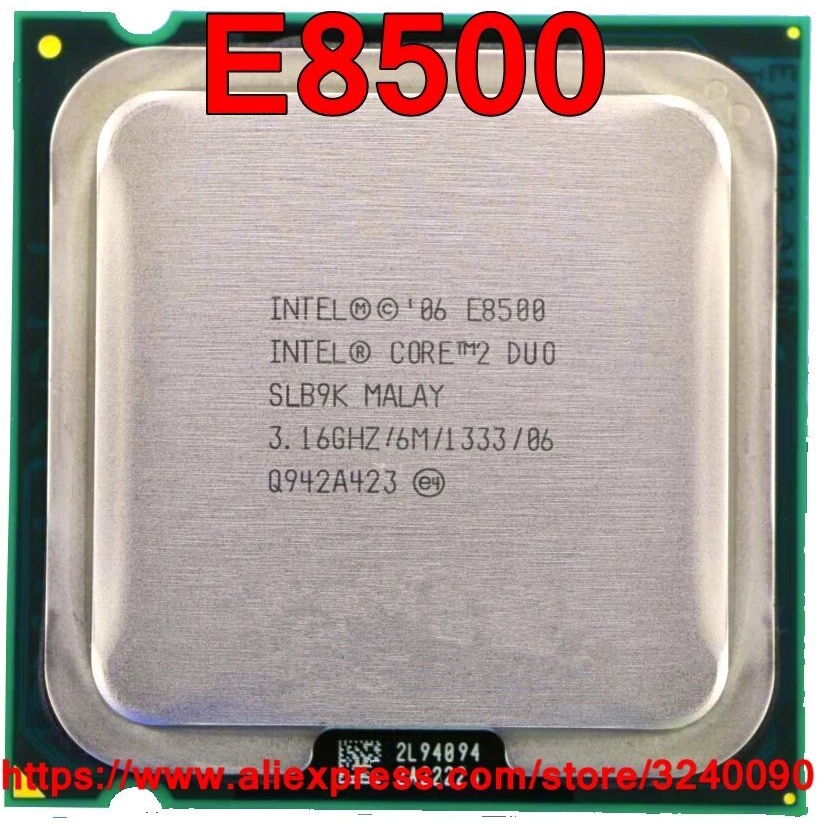 Bộ xử lý Intel® Core™2 Duo E8500 (6M, 3,16 GHz, 1333 MHz, Socket 775) - Cũ