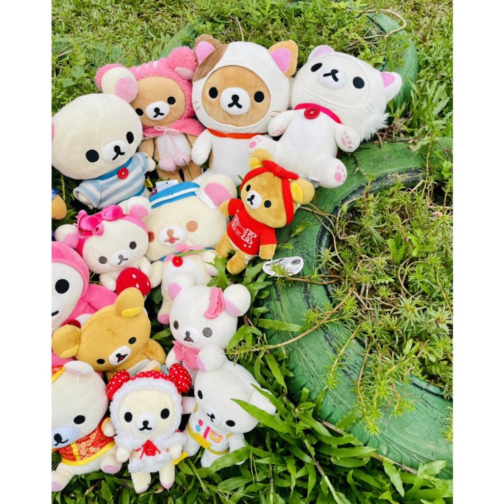 Gấu bông Rila Rilakkuma Korikkuma nhiều mẫu mặc đồ cosplay lông xù BooBooBear