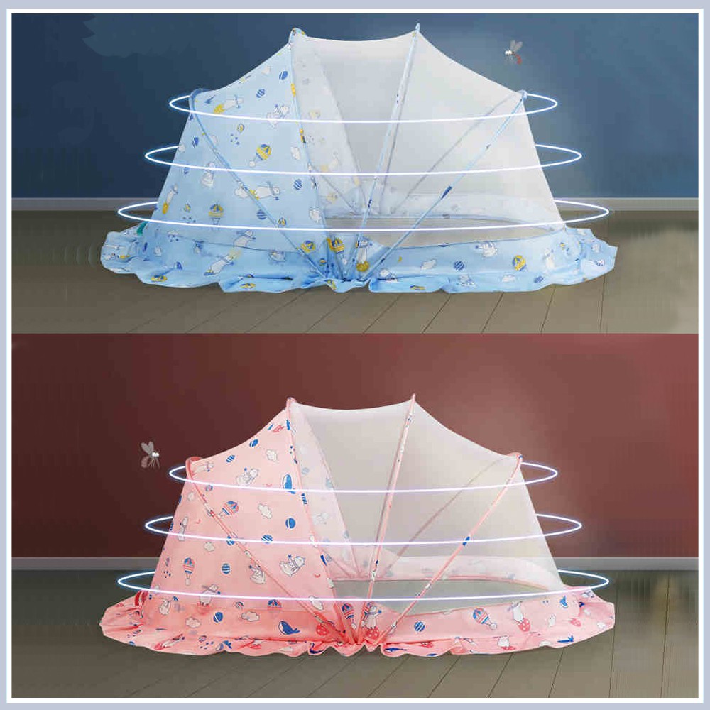 Màn, mùng, nôi chụp cho em bé