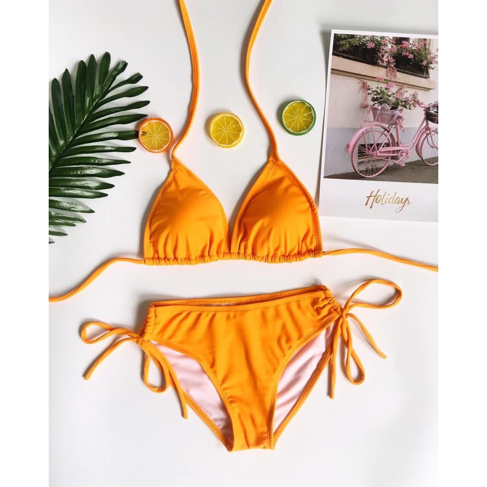 [HÀNG HOT] Bikini - Đồ Bơi Nữ Hai Mảnh Tam Giác Chun Buộc Dây | BigBuy360 - bigbuy360.vn