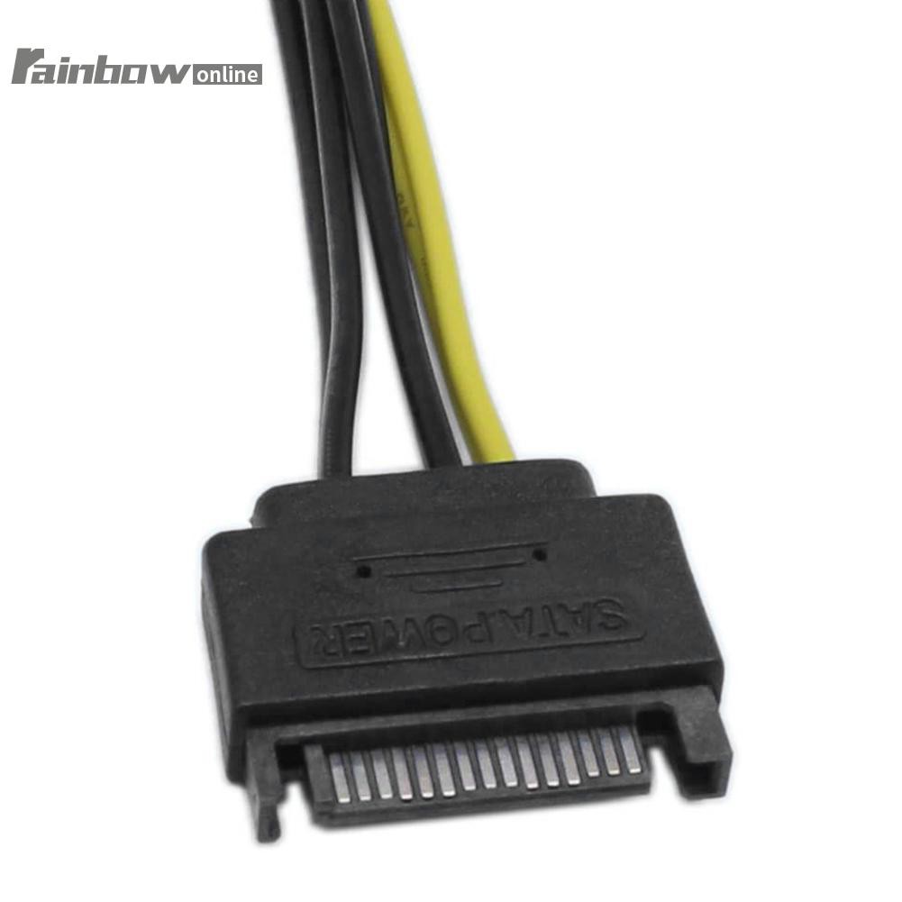 Dây Cáp Nguồn Pci-E 8 Inch 15 Pin Sata Sang 8 Pin (6 + 2) Thẻ Đồ Họa Chuyên Nghiệp