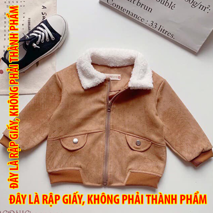 Rập giấy DC045 - Áo khoác bomber cổ lật