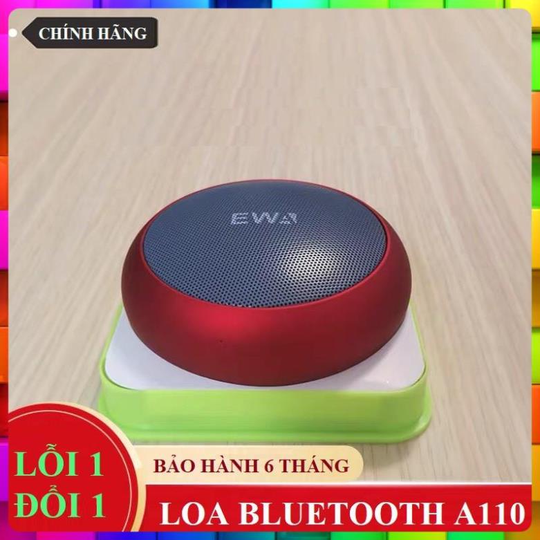 Loa bluetooth mini EWA A110 Dung lượng pin 750mAh, Cổng USB, Cổng thẻ SD,Kháng nước âm thanh sống động, BH 12 tháng