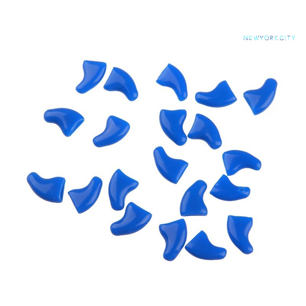 Set 20 Móng Vuốt Mèo Bằng Nhựa Mềm Nhiều Màu Kèm Keo Dán