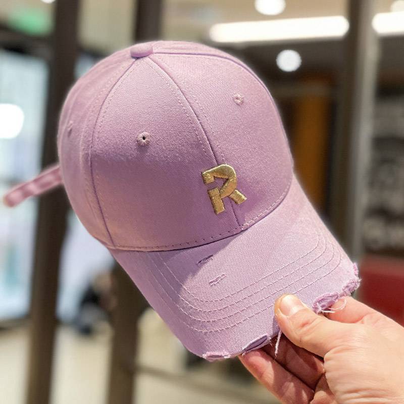 Mũ lưỡi trai rách ❤️ Nón thêu chữ R phong cách Ulzzang form unisex nam nữ