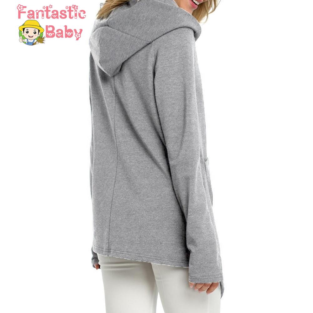 Áo Hoodies tay dài phối khoá kéo thiết kế độc đáo thanh lịch