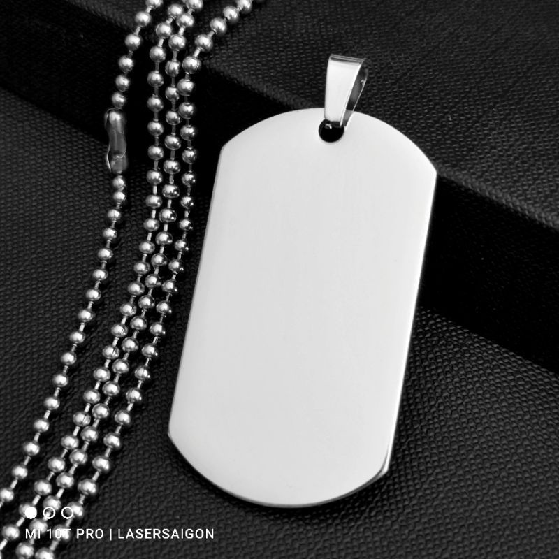 Dây chuyền thẻ bài Dogtag US - khắc hình và nội dung theo yêu cầu