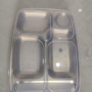 Combo 5 khay cơm inox 5 ngăn có nắp (Có ngăn để đũa)