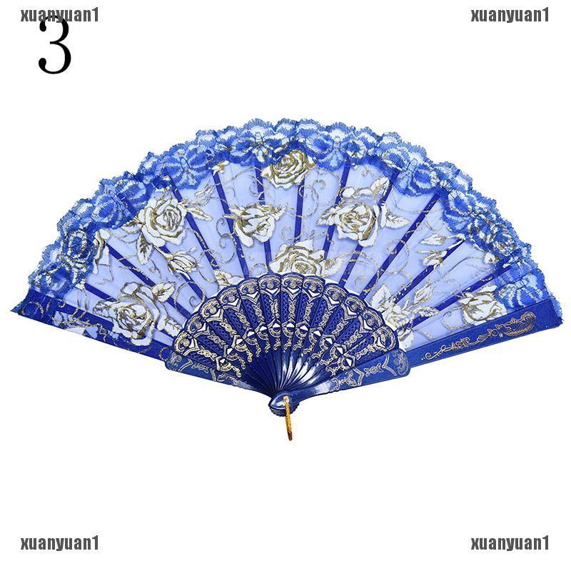 Xyvn Hoa Cầm Tay Gấp Gọn Phối Ren Phong Cách Trung Quốc Dùng Để Múa Tiệc