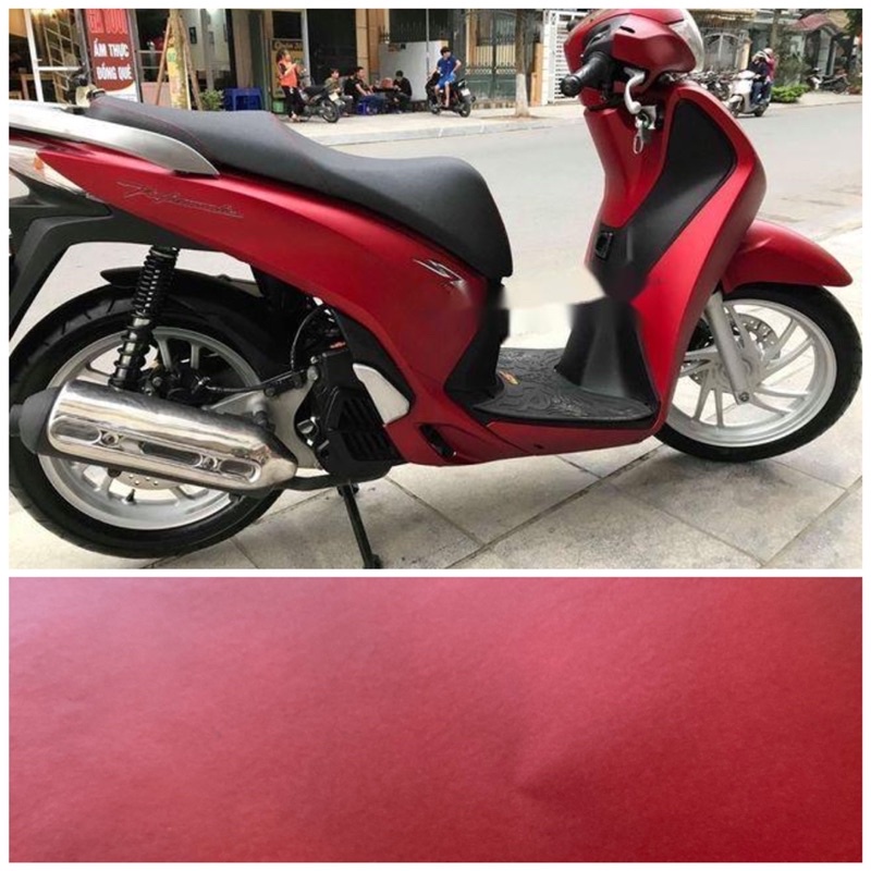 Giấy dán đỏ nhám 3 lớp decal dán ô tô,xe máy và các loại vật dụng