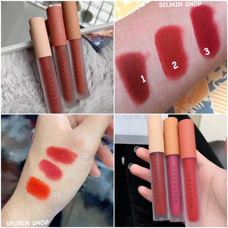 Son Kem Lì Siêu Mềm Mịn Môi, Lâu Trôi, Tông Màu Cổ Điển Lip Glaze Dupe Merzy Hot Douyin