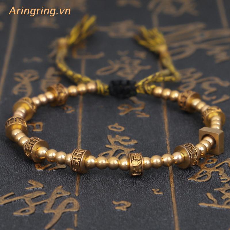 Vòng Tay Khắc Tục Ngữ Sáu Chữ Tây Tạng Cổ Điển Sáng Tạo