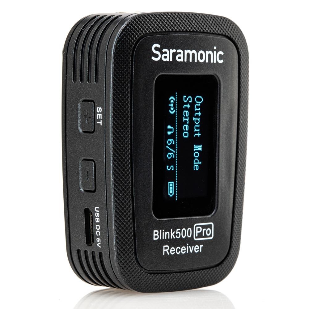 Micro Thu Âm Không Dây Saramonic Blink 500 Pro B2 (TX + TX + RX) 2 Phát + 1 Thu - Chính hãng