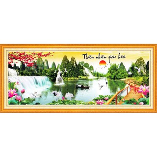 Tranh Thêu Chữ Thập (THÊU TOÀN BỘ) Thiên Nhiên Giao Hòa 222825 (KHÁCH TỰ THÊU) KT:147X61CM