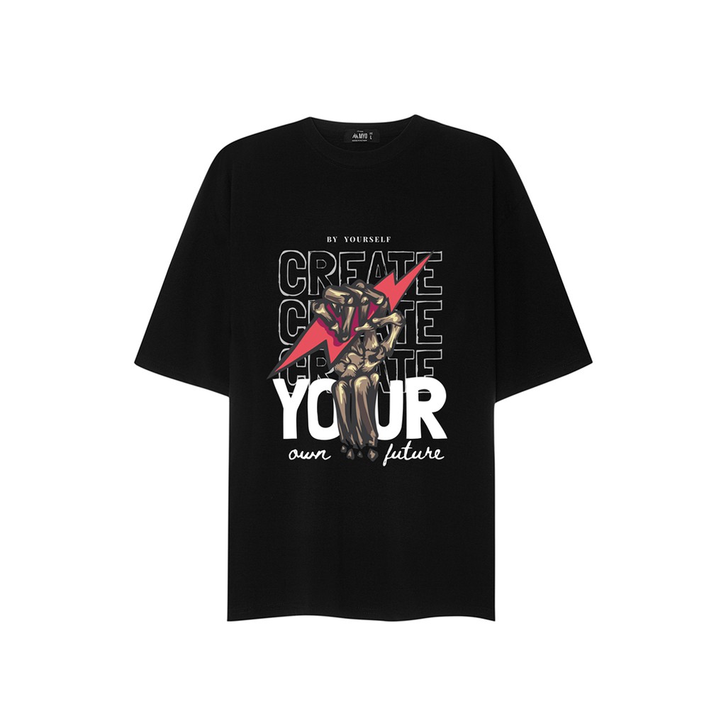 Áo Thun Lạnh MYO Vải Cotton In Hình Hand Skeleton.