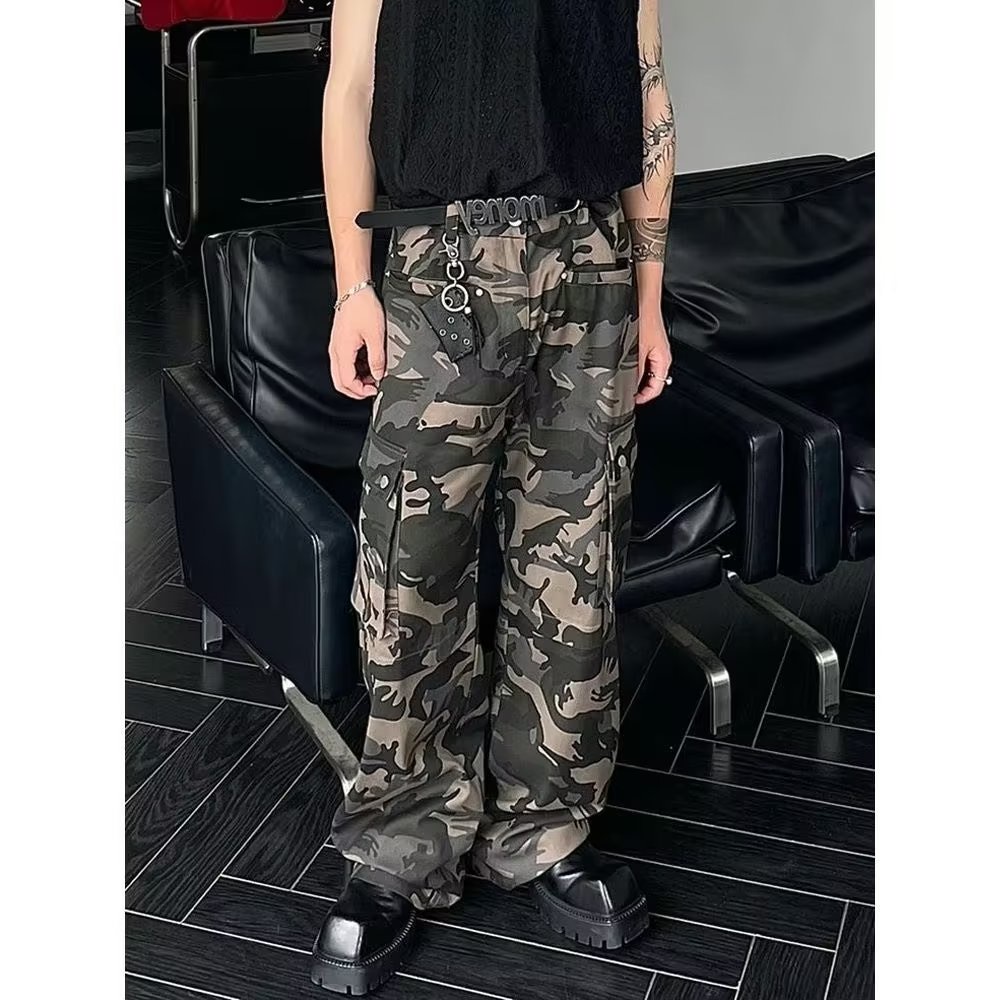 Quần Dài Lưng Cao Ống Rộng Họa Tiết Rằn Ri Thời Trang Mùa Hè Cho Nam | BigBuy360 - bigbuy360.vn