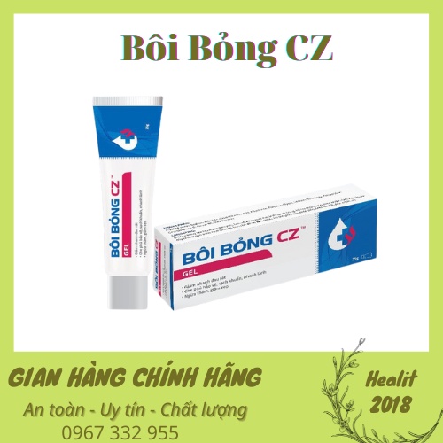 Gel bôi bỏng CZ, hết đau rát, không phồng rộp, nhanh lành vết bỏng, ngừa thâm, giảm sẹo