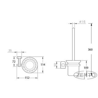 BỘ CHỔI CỌ TOILET ZENTO OLO032-1