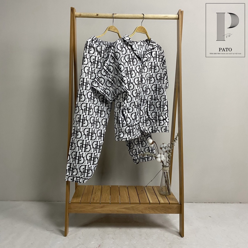 Bộ pijama viền tay ngắn quần dài cực đáng yêu, chất liệu kate giặt không phai không nhàu (ảnh shop chụp) | BigBuy360 - bigbuy360.vn