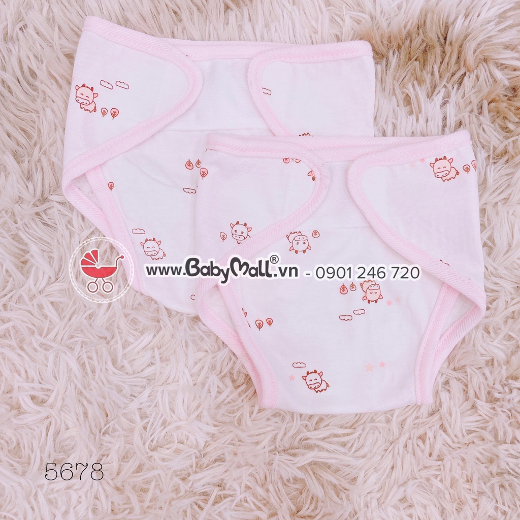 Tã vải sơ sinh Cuncon Sweetie | Size 1,2,3 cho bé sơ sinh - 6kg | Miếng dán bo viền, chất vải mềm mịn