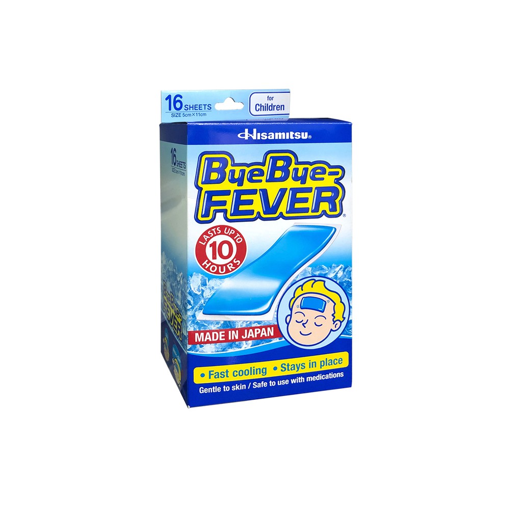 Miếng Dán Hạ Sốt Bye Bye Fever Children (Hộp 8 bịch x2 miếng)