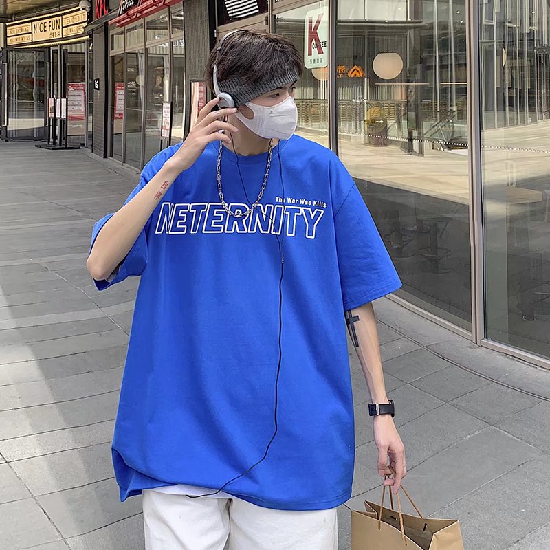 Áo Thun Tay Ngắn Dáng Rộng In Chữ Phong Cách Hip Hop Thời Trang Mùa Hè Cho Nam Và Nữ size M-5XL