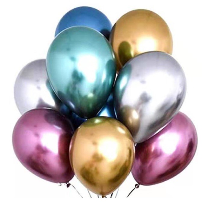 Bong bóng siêu nhũ trang trí sinh nhật , Bóng siêu nhũ Chrome trang trí tiệc cưới