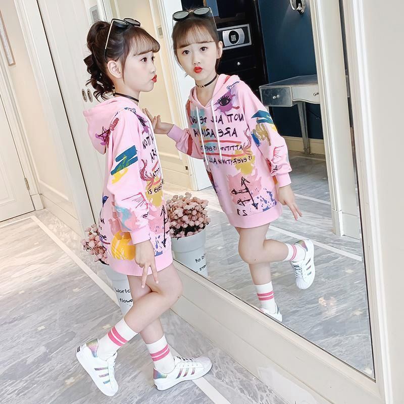Áo hoodie dài tay độc đáo thời trang xuân thu cho bé gái 2021