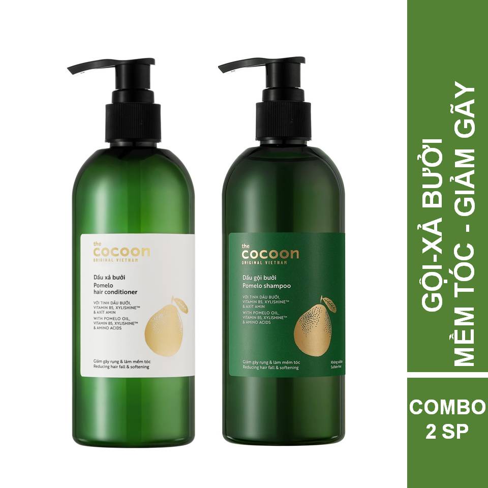 Bộ Dầu Gội Bưởi + Dầu Xả Bưởi Pomelo Cocoon 310ml