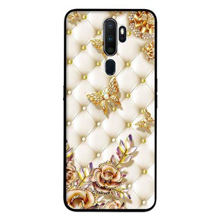 Ốp Lưng Oppo A5 2020, A9 2020 - Bướm Vàng Giả Da