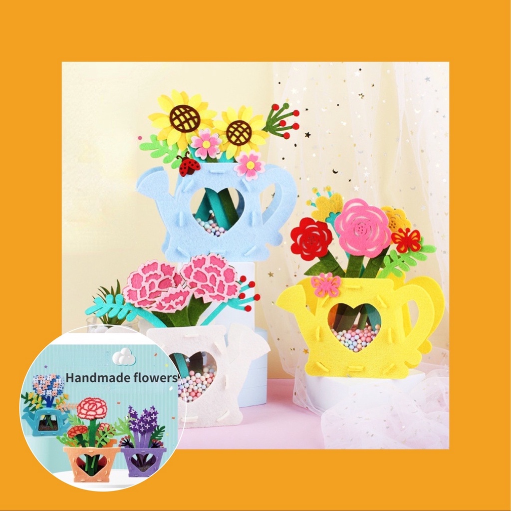 Hoa Handmade Chất Liệu Không Dệt Dùng Làm Quà Tặng Cho Ba Mẹ Và Bé Diy