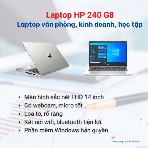 Laptop HP 240 G8 (i5 1135G7/8GB RAM/256GB SSD/14 FHD/FP/Win10/Bạc) - hàng chính hãng | BigBuy360 - bigbuy360.vn